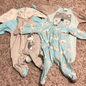 4 pack newborn footies